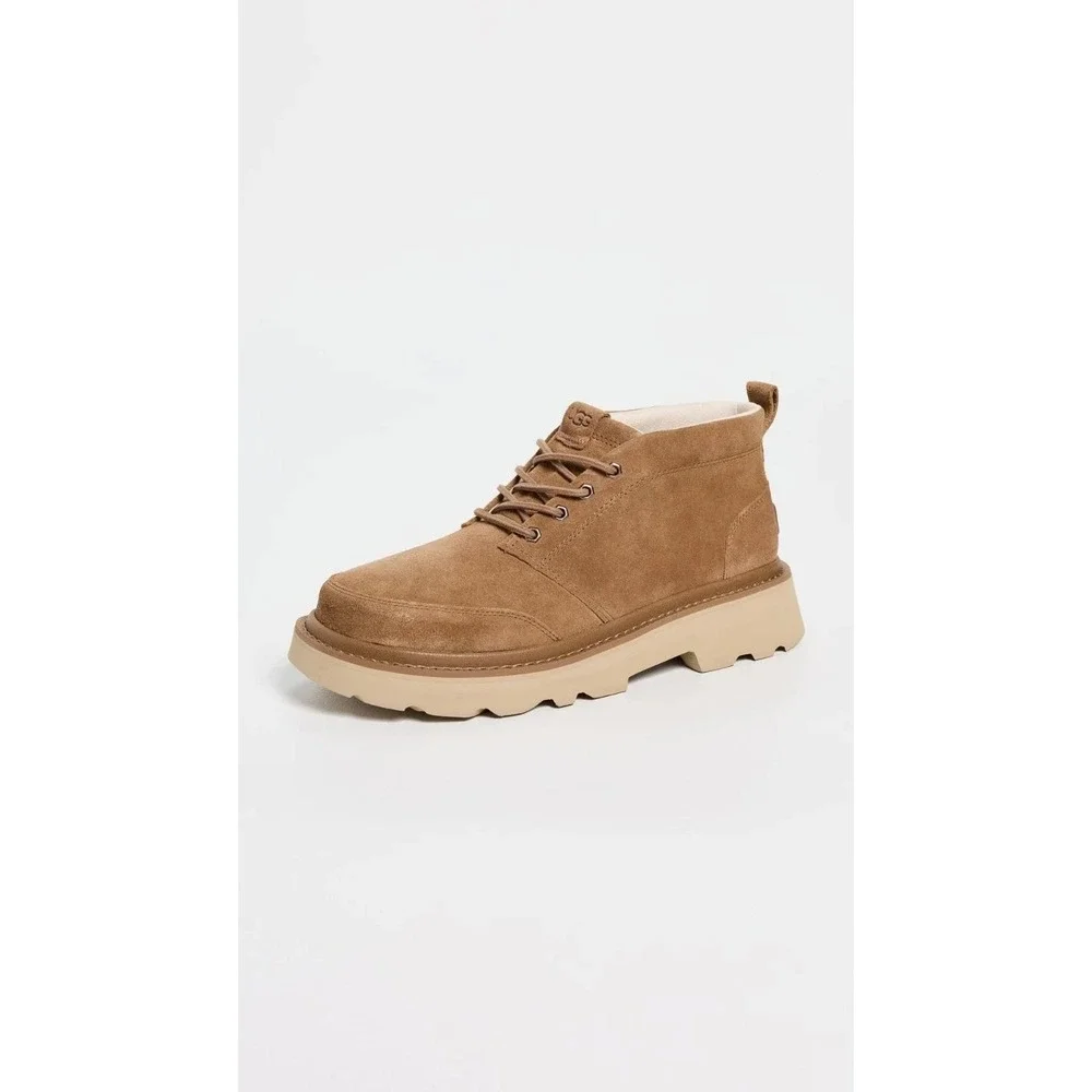 UGG M Chukka Lug Chestnut Suede Lace Up Boots Mens 12 Brown 1171113 New